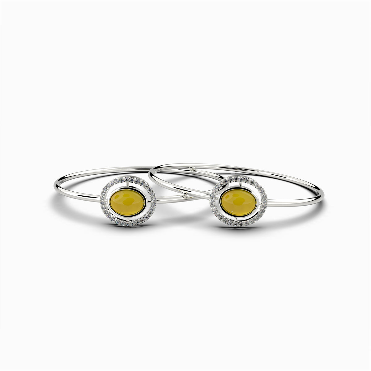 Natural Amber Bangles - Maya