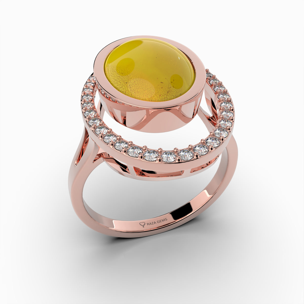 Natural Amber Ring - Antonina