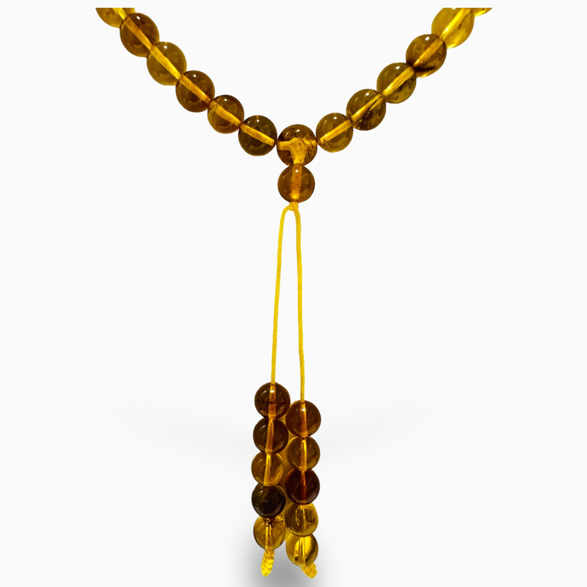 Natural Amber Stone Beads 99.6 Carats Round Shape (7 mm)