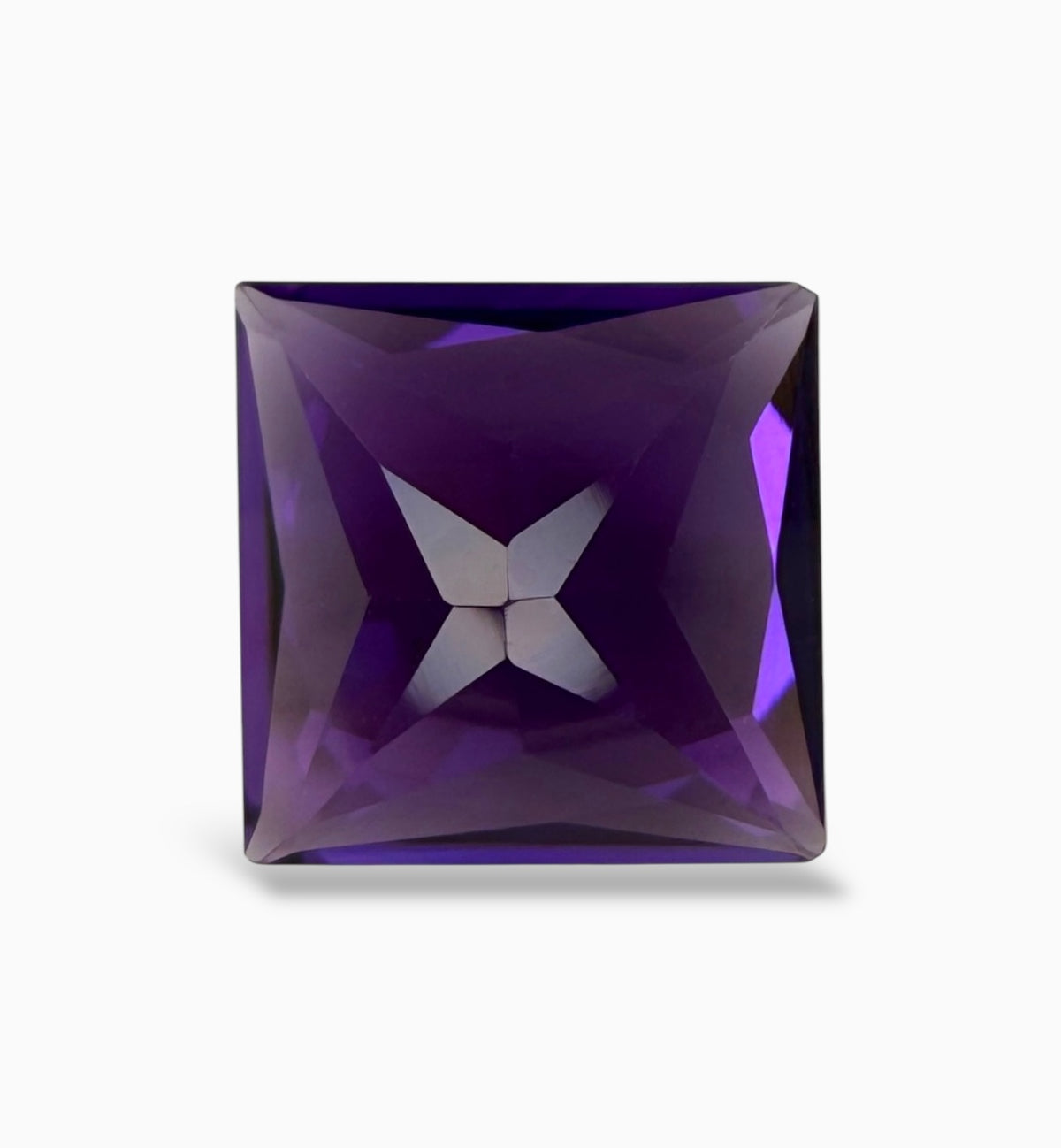 Natural Amethyst Princess Cut Stone Pair For Earrings 7.80 Carats 2 Pieces