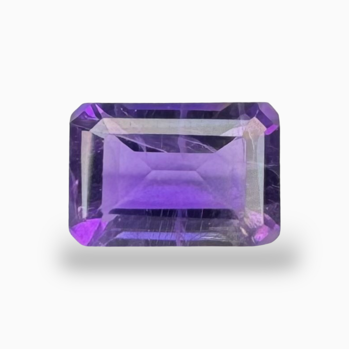 Natural Amethyst Stone 0.53 Carats 6x4 mm Emerald Cut