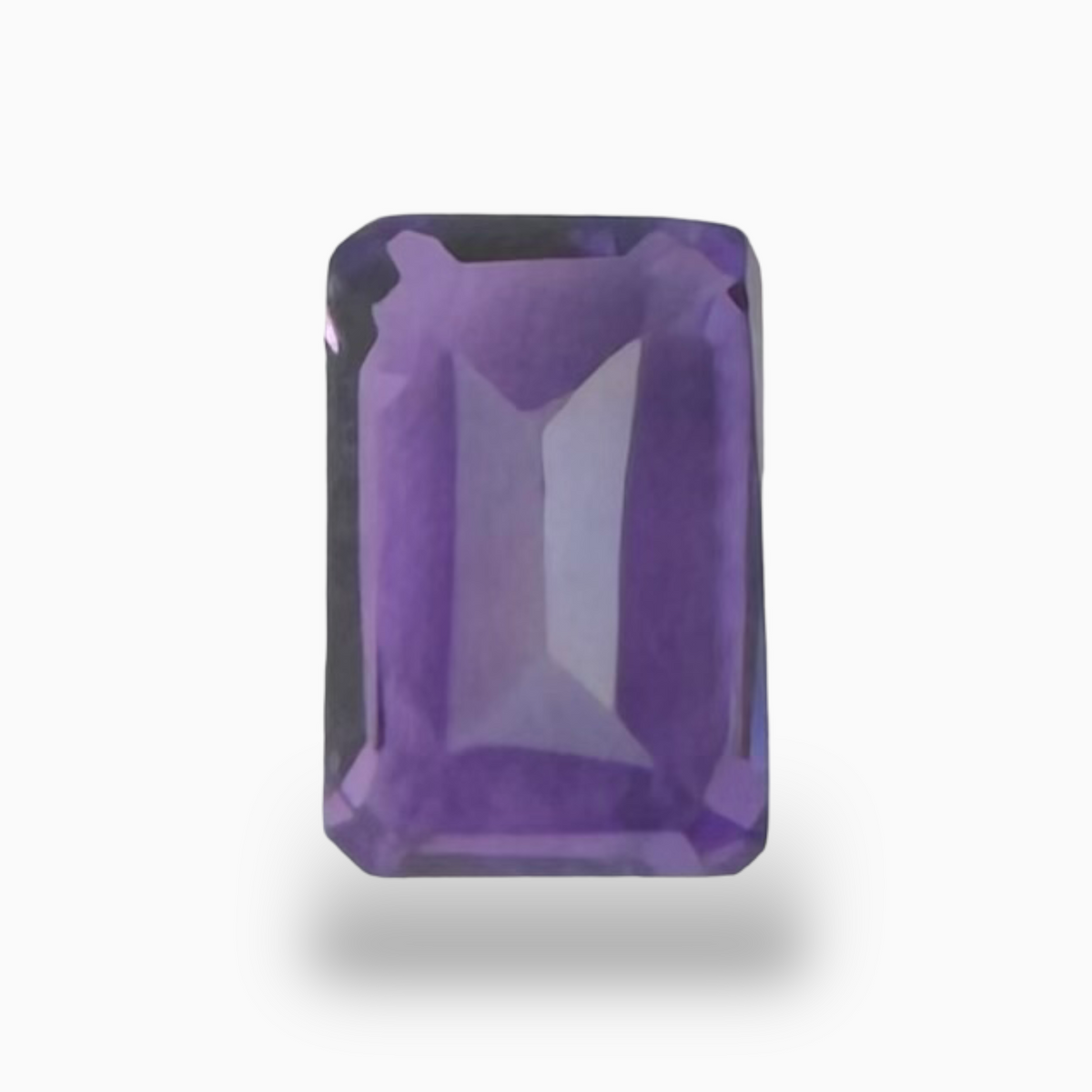 Natural Amethyst Stone 0.53 Carats 6x4 mm Emerald Cut