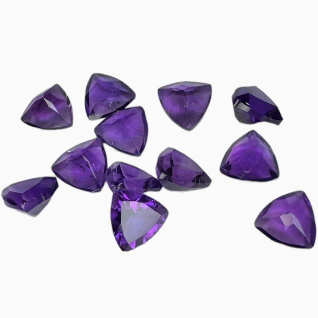 Natural Amethyst Stone Trilliant 0.55 Carats 6 mm