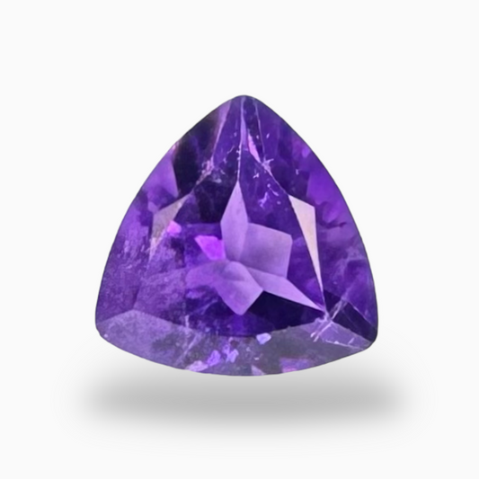 Natural Amethyst Stone Trilliant 0.55 Carats 6 mm