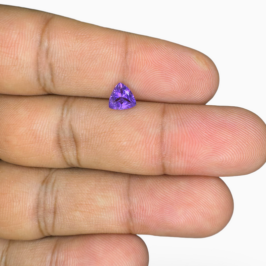 Natural Amethyst Stone Trilliant 0.55 Carats 6 mm