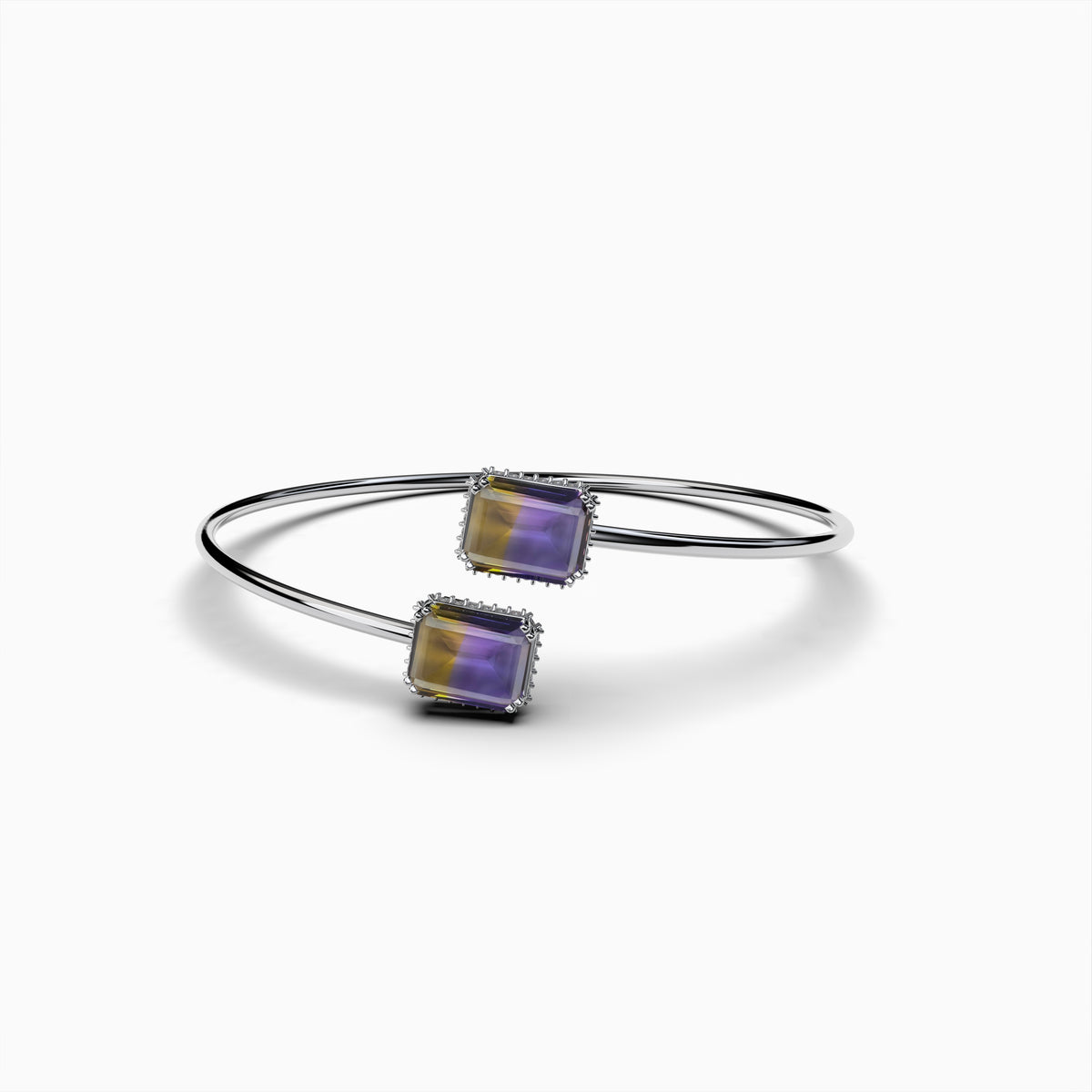 Natural Ametrine Stone Bangle - Savannah