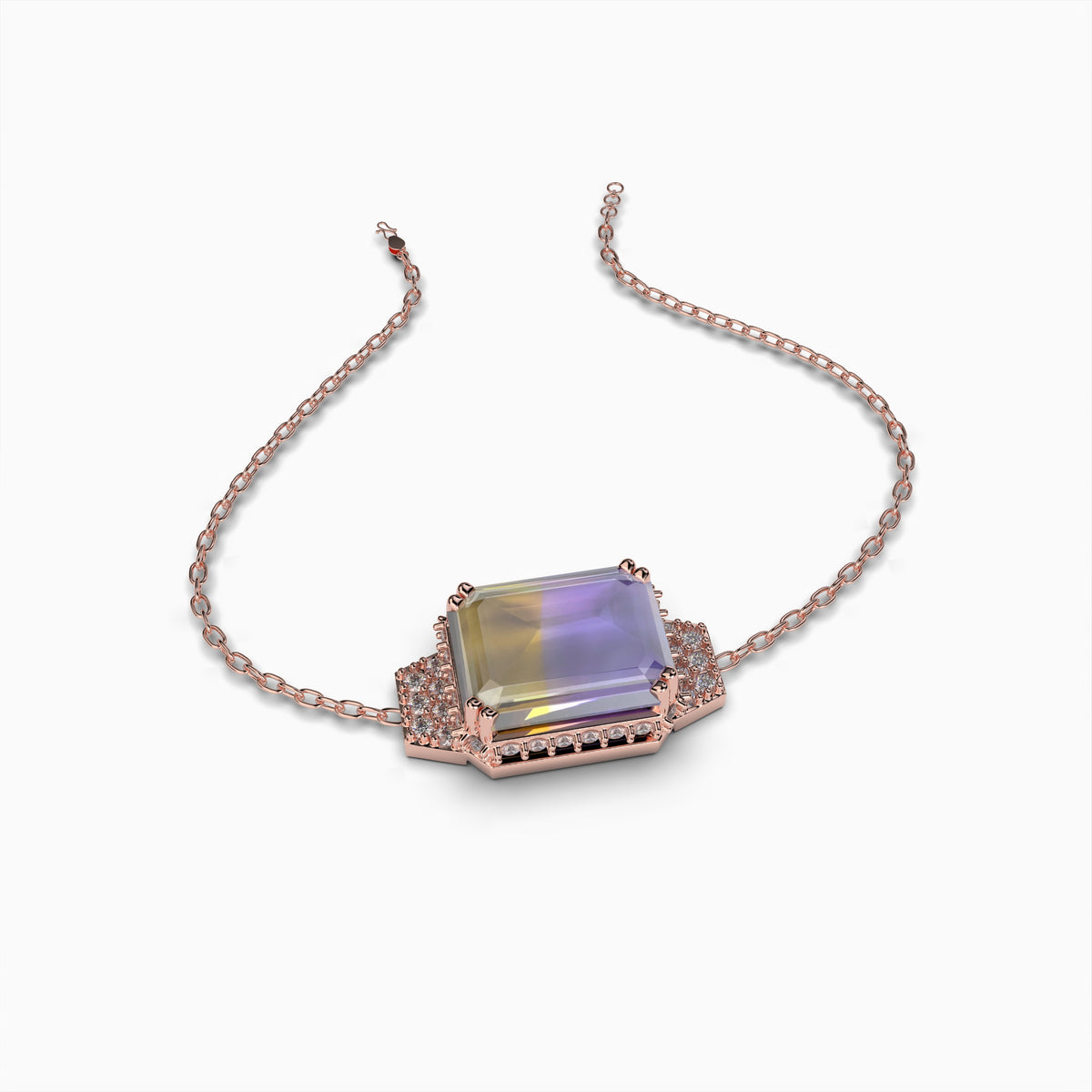 Natural Ametrine Stone Bracelet - Athena