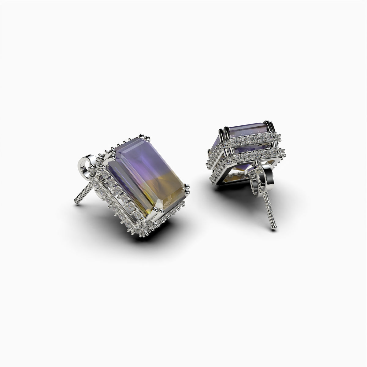 Natural Ametrine Stone Earring - Kennedy