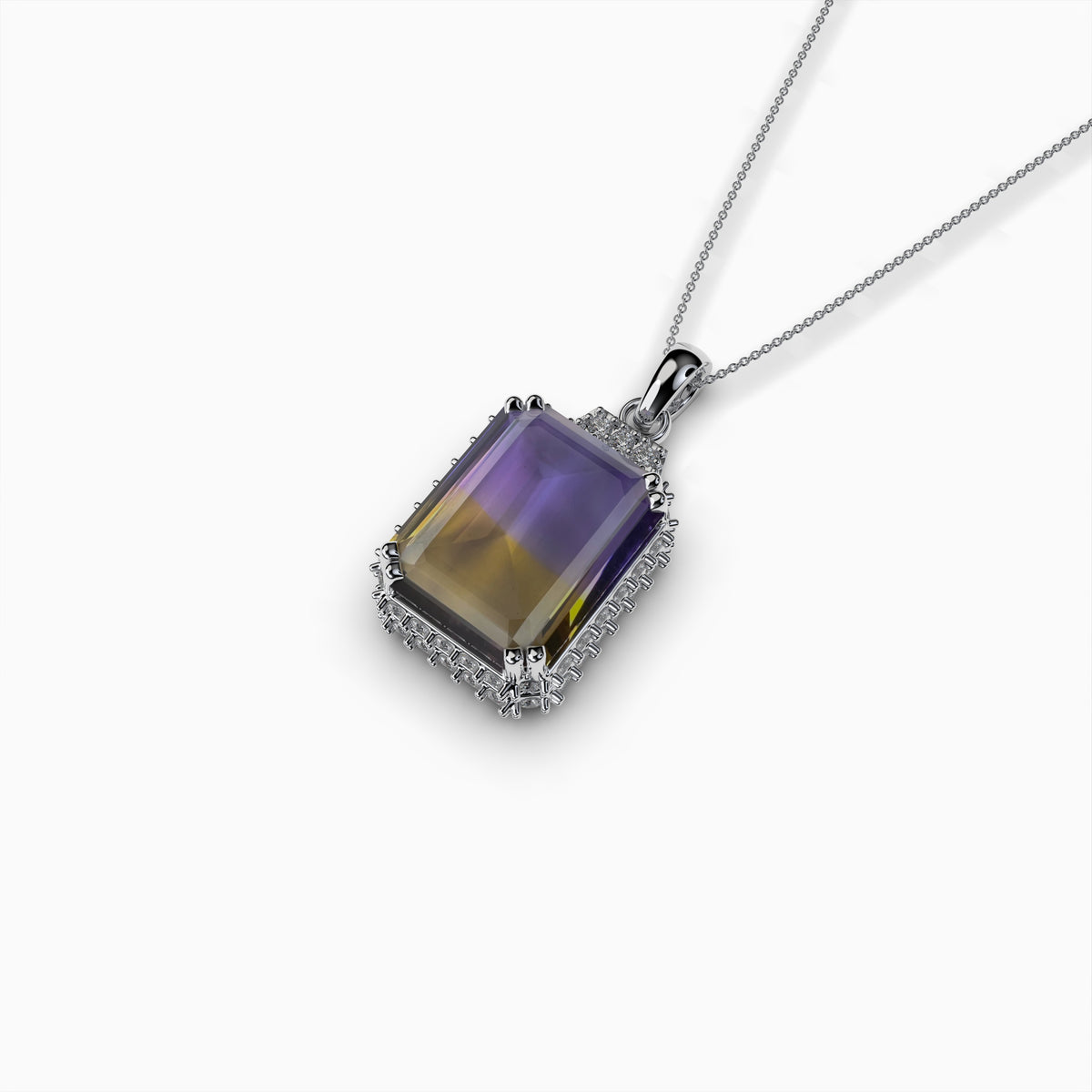 Natural Ametrine Stone Pendant - Cora