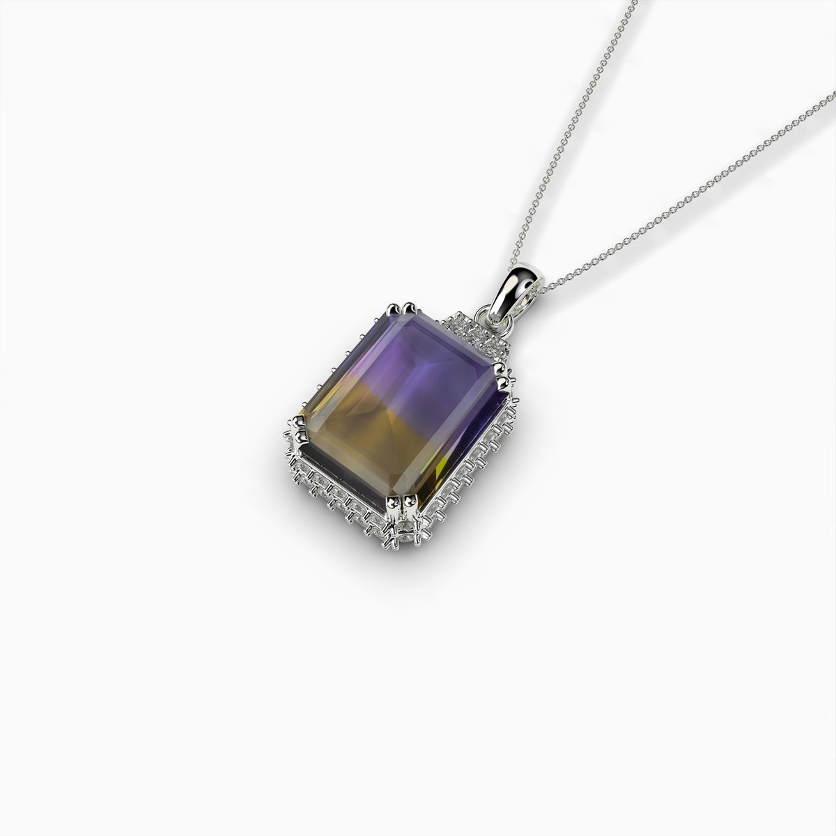 Natural Ametrine Stone Pendant - Cora