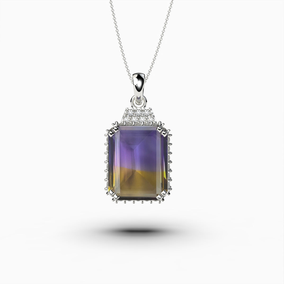 Natural Ametrine Stone Pendant - Cora