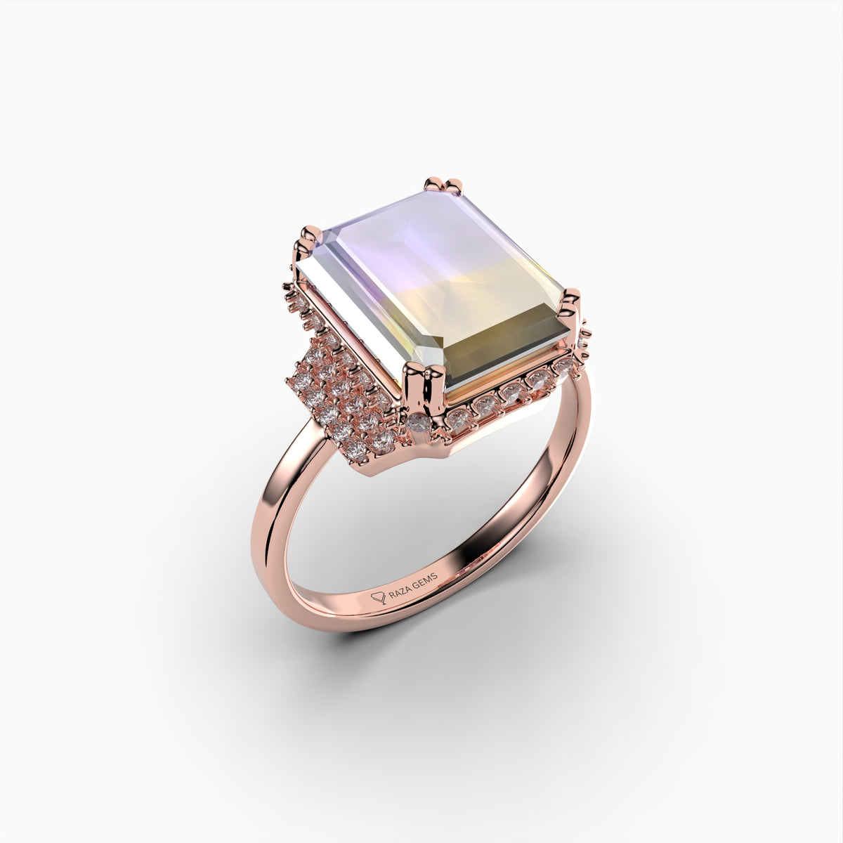 Natural Ametrine Stone Ring - Quinn