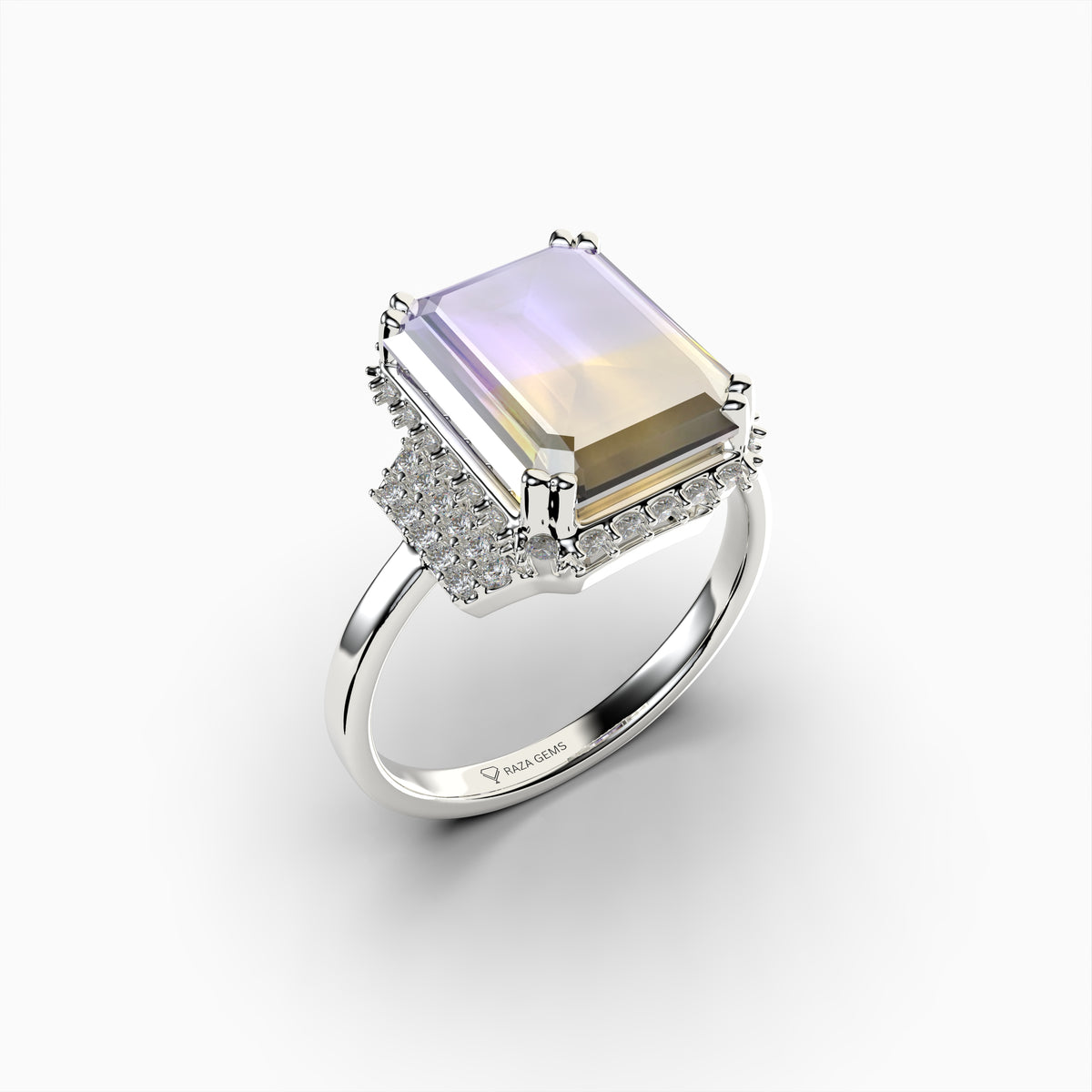 Natural Ametrine Stone Ring - Quinn