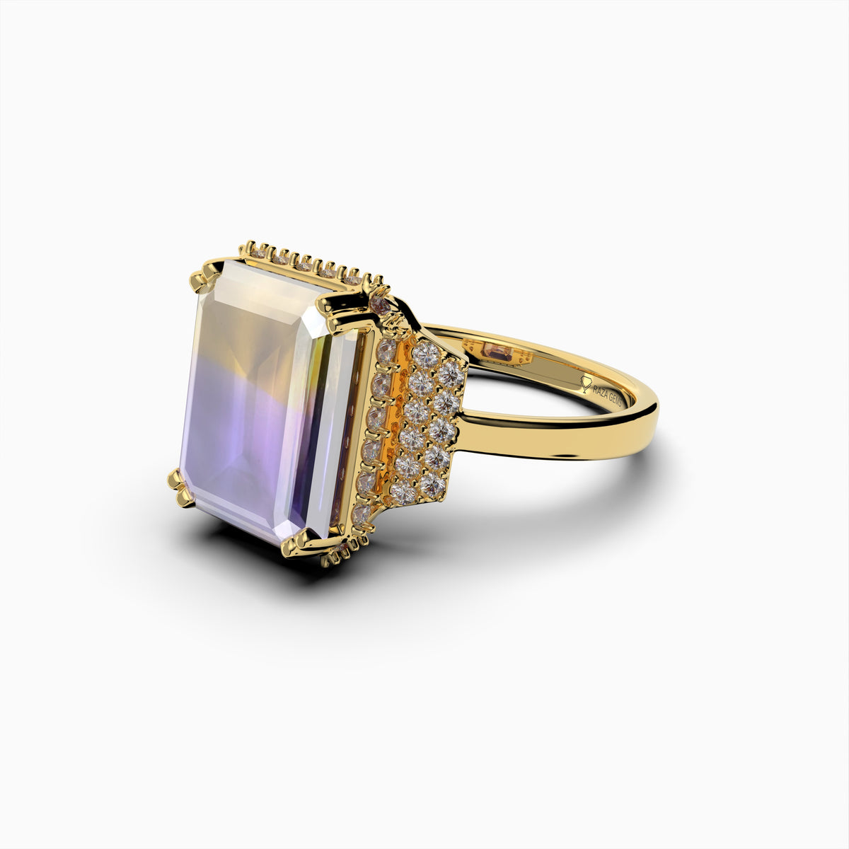 Natural Ametrine Stone Ring - Quinn