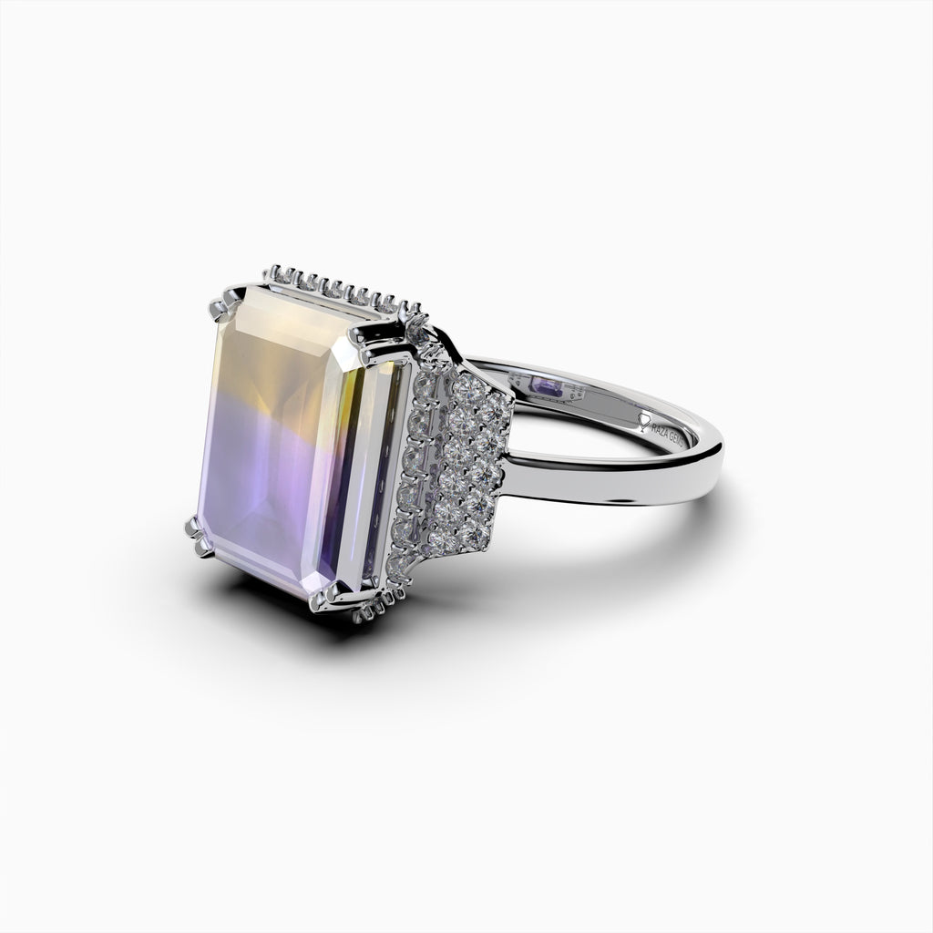 Natural Ametrine Stone Ring - Quinn