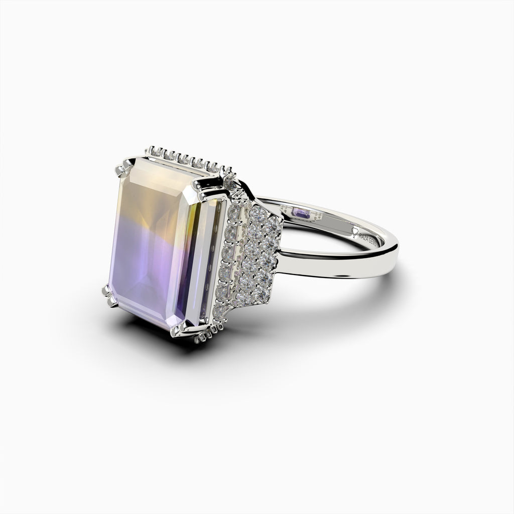 Natural Ametrine Stone Ring - Quinn