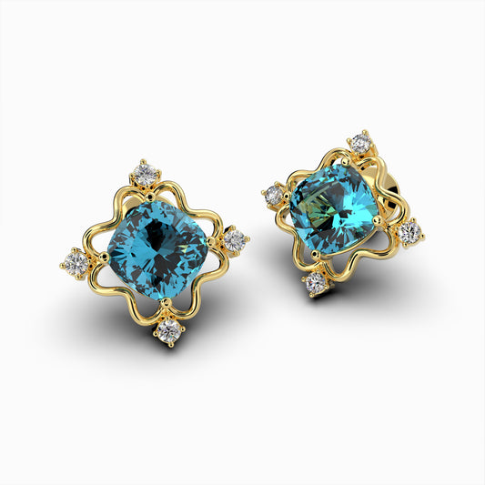 Natural Apatite Earring - Ella