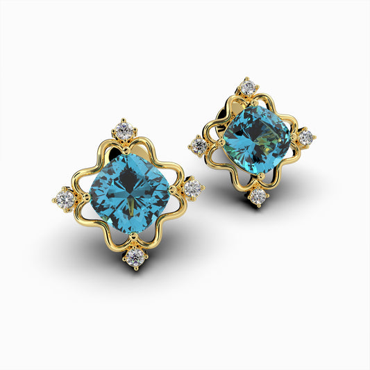 Natural Apatite Earring - Ella