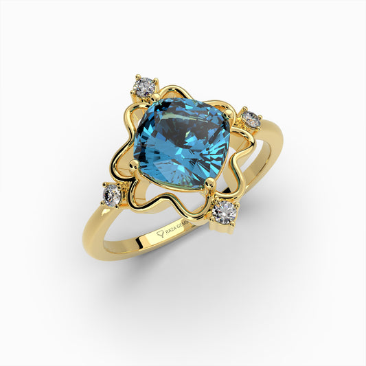 Natural Apatite Ring - Gianna