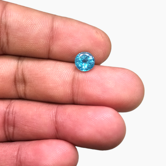 Natural Apatite Stone 1.5 Carats Round Cut ( 7 mm )