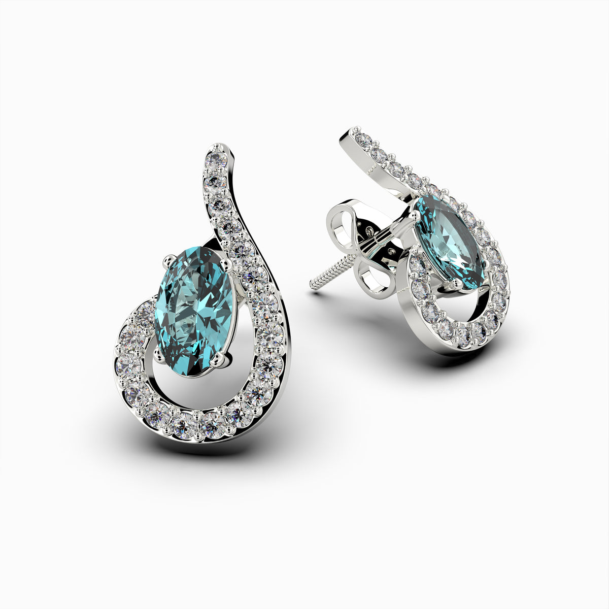 Natural Aquamarine Earring - Penelope