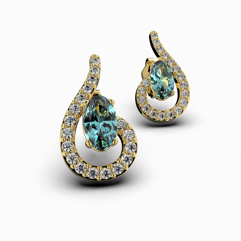 Natural Aquamarine Earring - Penelope