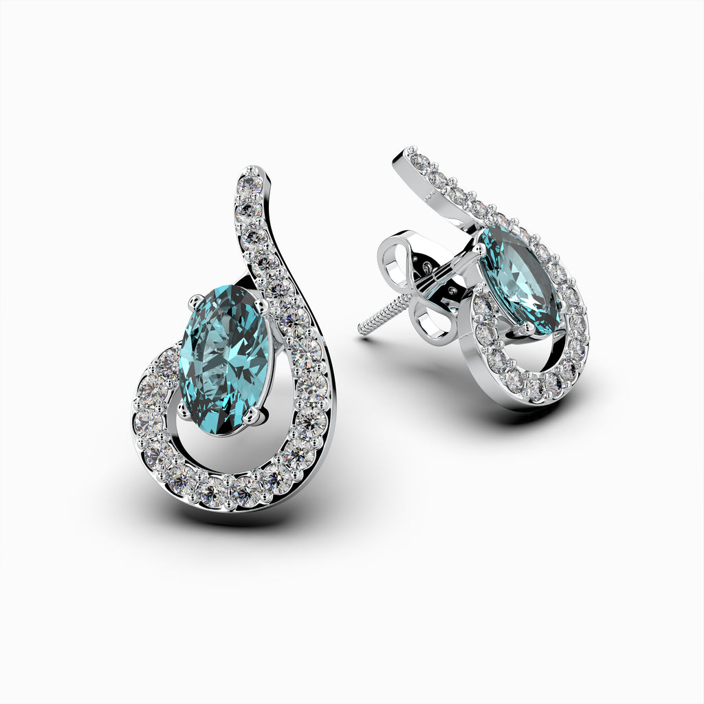 Natural Aquamarine Earring - Penelope