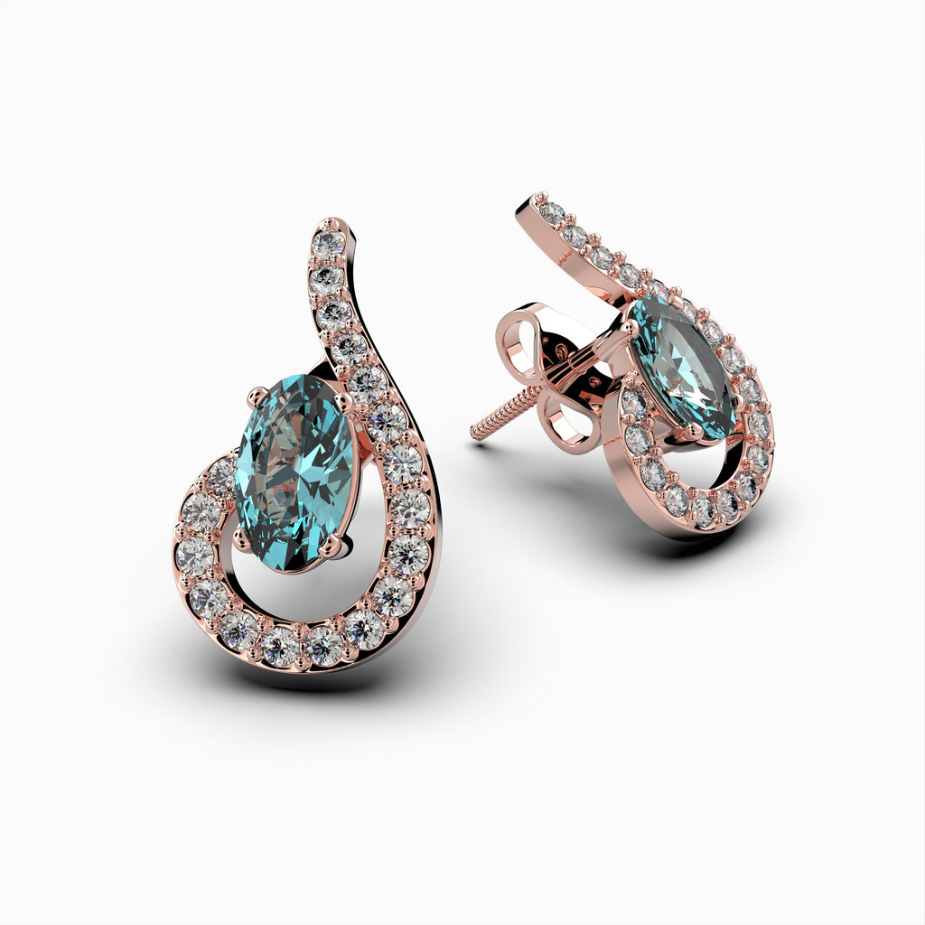 Natural Aquamarine Earring - Penelope