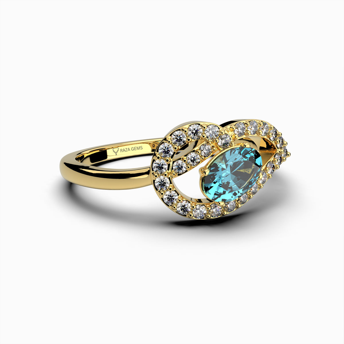 Natural Aquamarine Ring - Chloe