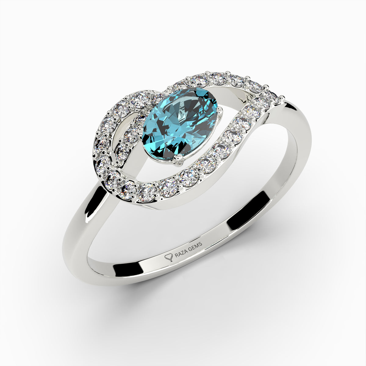 Natural Aquamarine Ring - Chloe