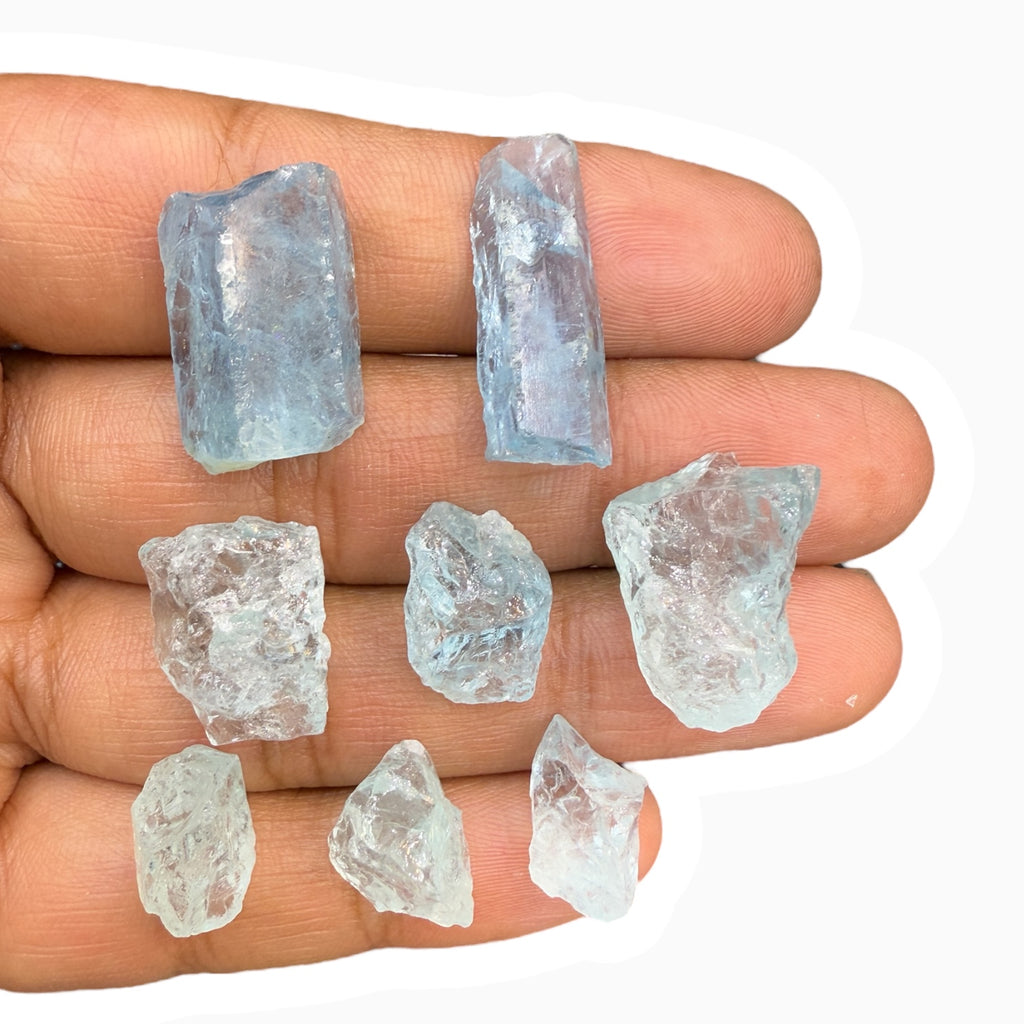 Natural Aquamarine Rough or Raw Stone From 3 - 20 Carats Africa Price Per Carats
