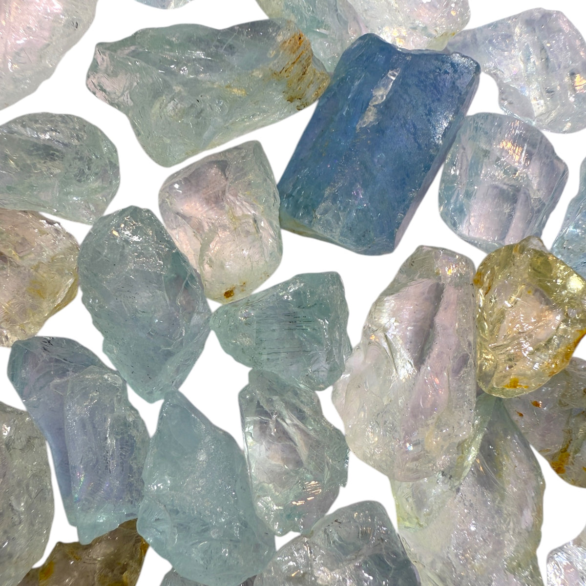 Natural Aquamarine Rough or Raw Stone From 3 - 20 Carats Africa Price Per Carats