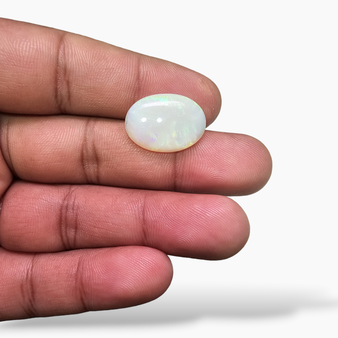 Natural Australian Opal Stone 6.96 Carats Oval Cabochon Shape  ( 18X14 mm )