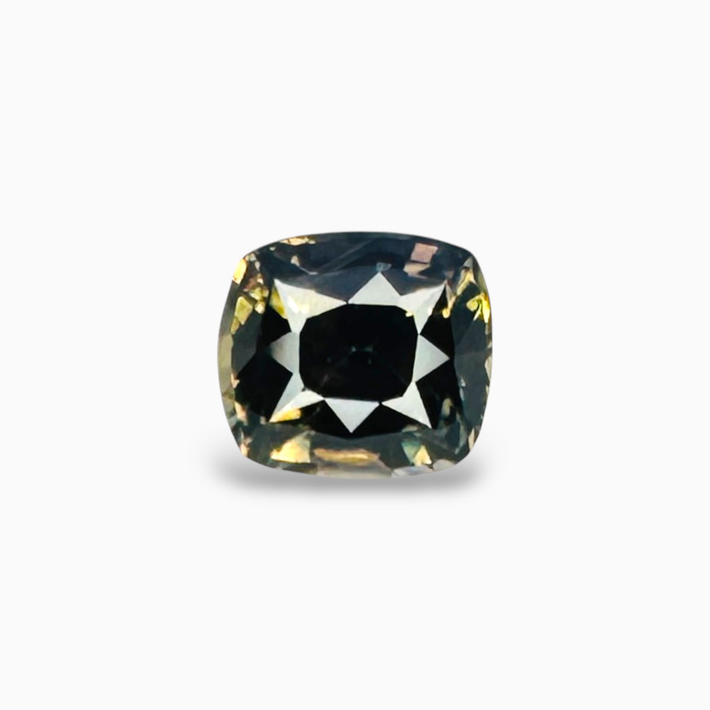 Natural Bi Color Sapphire Stone Square Cushion 1.45 Carats 6.7 × 6 mm