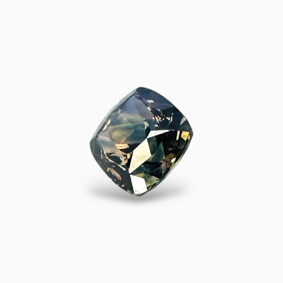 Natural Bi Color Sapphire Stone Square Cushion 1.45 Carats 6.7 × 6 mm