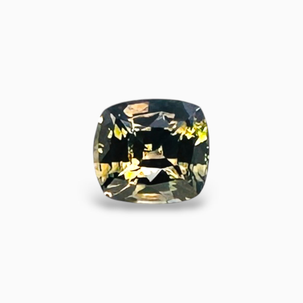 Natural Bi Color Sapphire Stone Square Cushion 1.45 Carats 6.7 × 6 mm