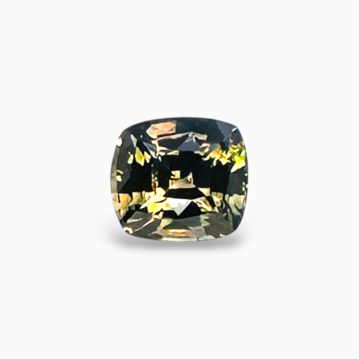 Natural Bi Color Sapphire Stone Square Cushion 1.45 Carats 6.7 × 6 mm