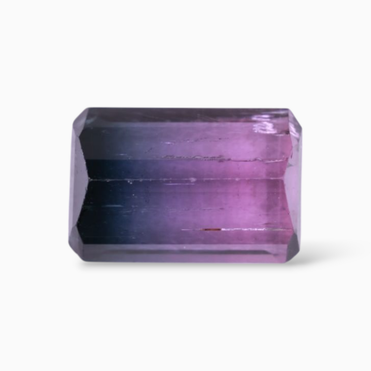 Natural Bicolor Tourmaline Stone 2.38 Carats in Emerald Cut Shape & Size 9.5x6.3mm