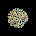 Natural White Ethiopian Opal Stone 17.53 Carats Round Cabochon Shape Size 4 mm