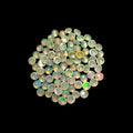 Natural White Ethiopian Opal Stone 17.59 Carats Round Cabochon Shape Size 4 mm  