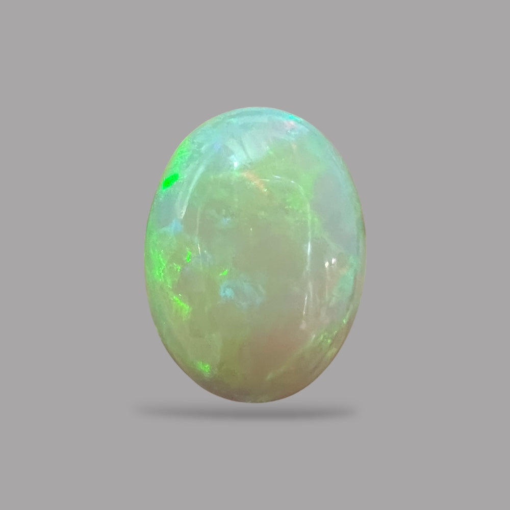 Natural Black Ethiopian Opal Stone 18.12 Carats Oval Cabochon Shape Size 22.7 x 16.9 x 10.1 mm