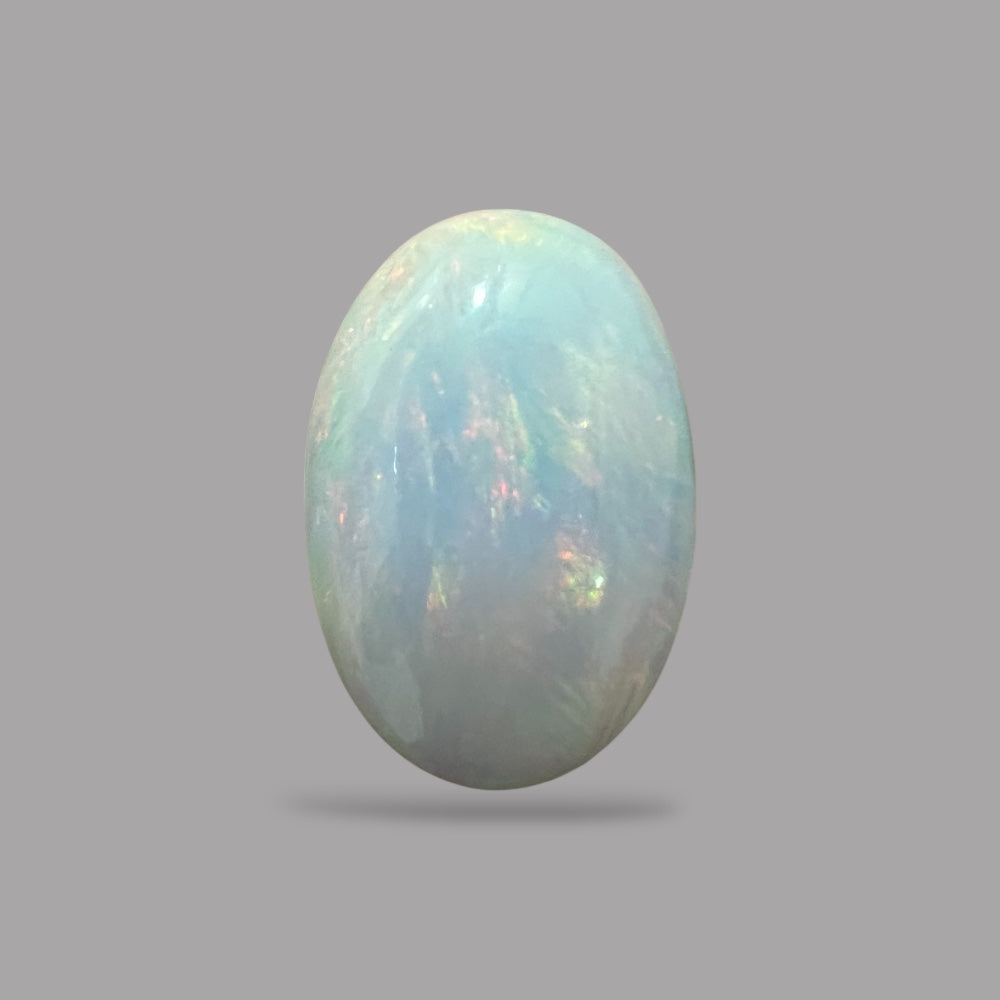 Natural Black Ethiopian Opal Stone 19.23 Carats Oval Cabochon Shape Size 24.9 x 16.5 x 9 mm