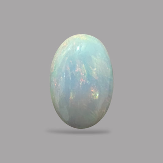 Natural Black Ethiopian Opal Stone 19.23 Carats Oval Cabochon Shape Size 24.9 x 16.5 x 9 mm