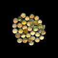 Natural Black Ethiopian Opal Stone 2.80 Carats Round Cabochon Shape Size 2.1 mm