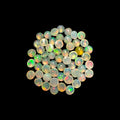 Natural White Ethiopian Opal Stone 21.49 Carats Round Cabochon Shape Size 5 mm