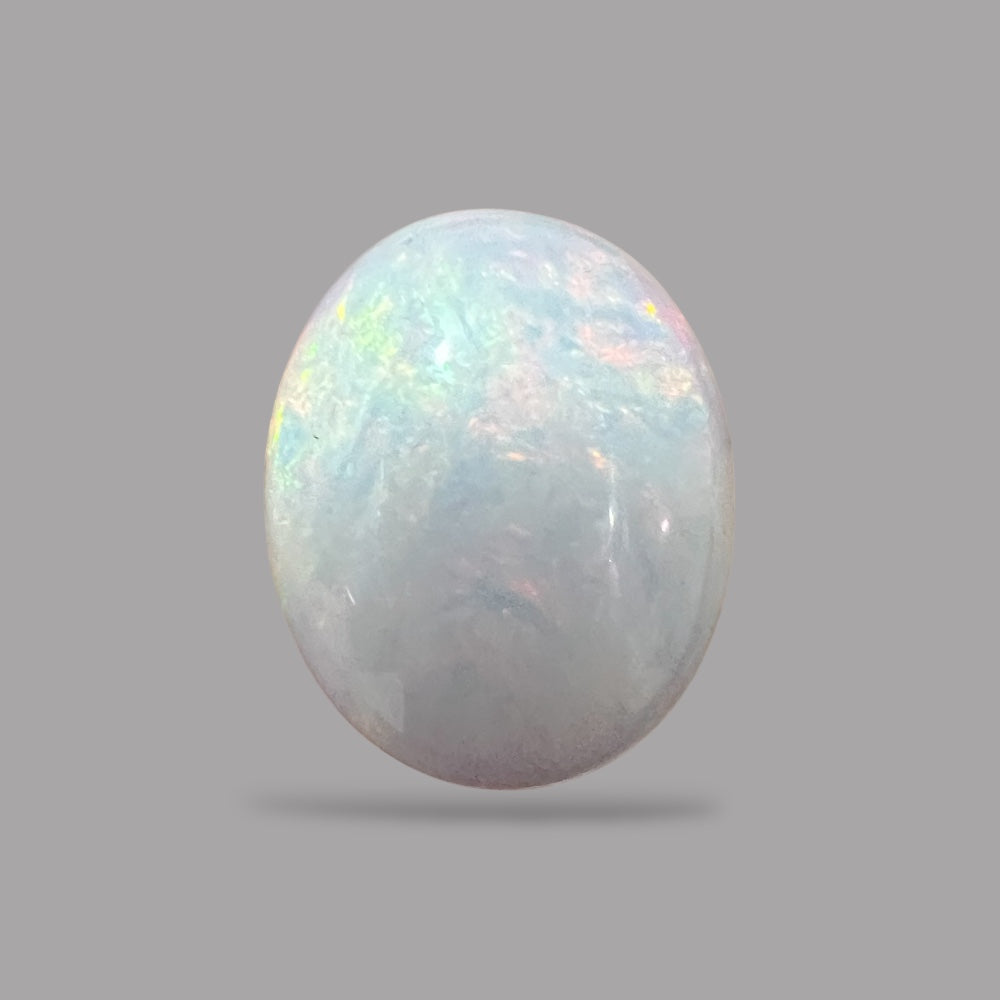 Natural Black Ethiopian Opal Stone 21.61 Carats Oval Cabochon Shape Size 22.5 x 18.4 x 10.2 mm