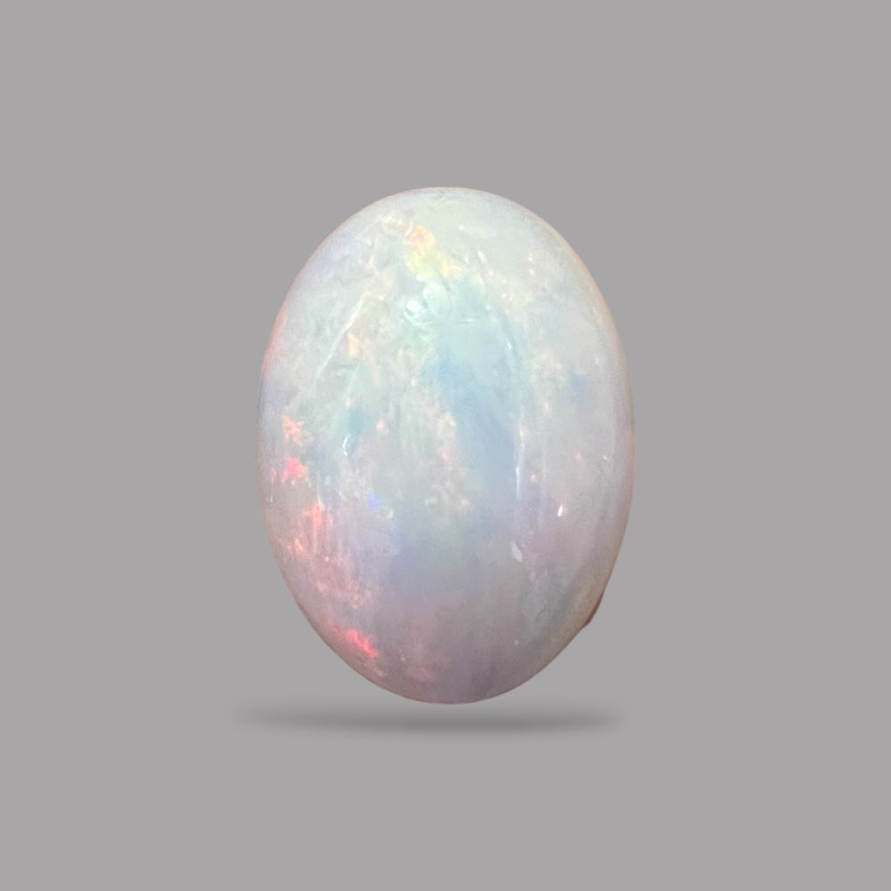 Natural Black Ethiopian Opal Stone 23.91 Carats Oval Cabochon Shape Size 23.9 x 17.6 x 10.4 mm
