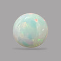 Natural Black Ethiopian Opal Stone 24.06 Carats Round Cabochon Shape Size 21.2 x 10.3 mm 