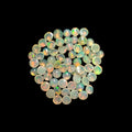 Natural White Ethiopian Opal Stone 24.61 Carats Round Cabochon Shape Size 5 mm