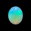 Natural Black Ethiopian Opal Stone 4.84 Carats Oval Cabochon Shape Size 14.5 x 11.6 x 5.9 mm
